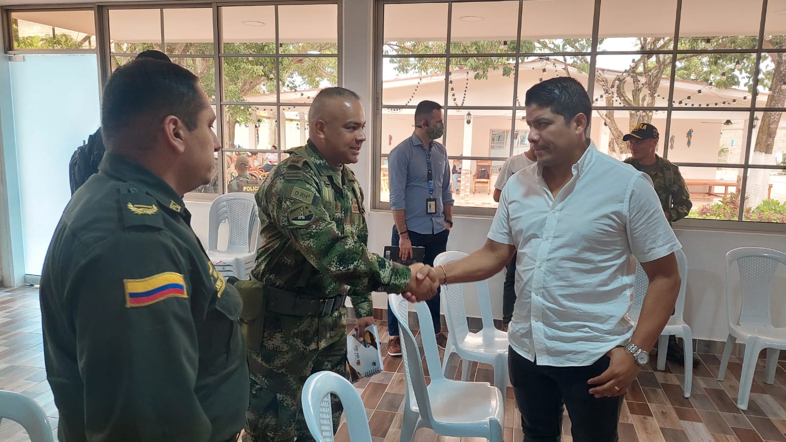 Reunión de seguridad en Malambo.