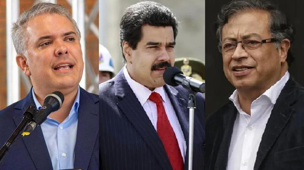 Iván Duque, Nicolás Maduro y Gustavo Petro.
