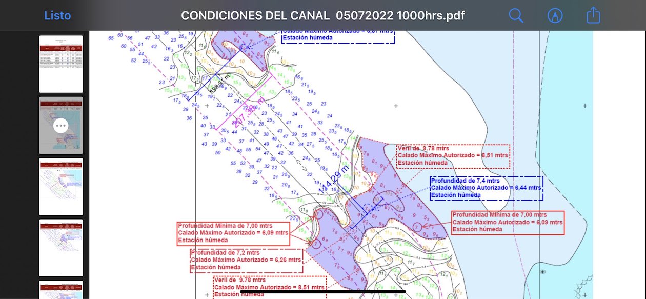 Advertencias de los pilotos prácticos sobre inconvenientes en el canal de acceso.