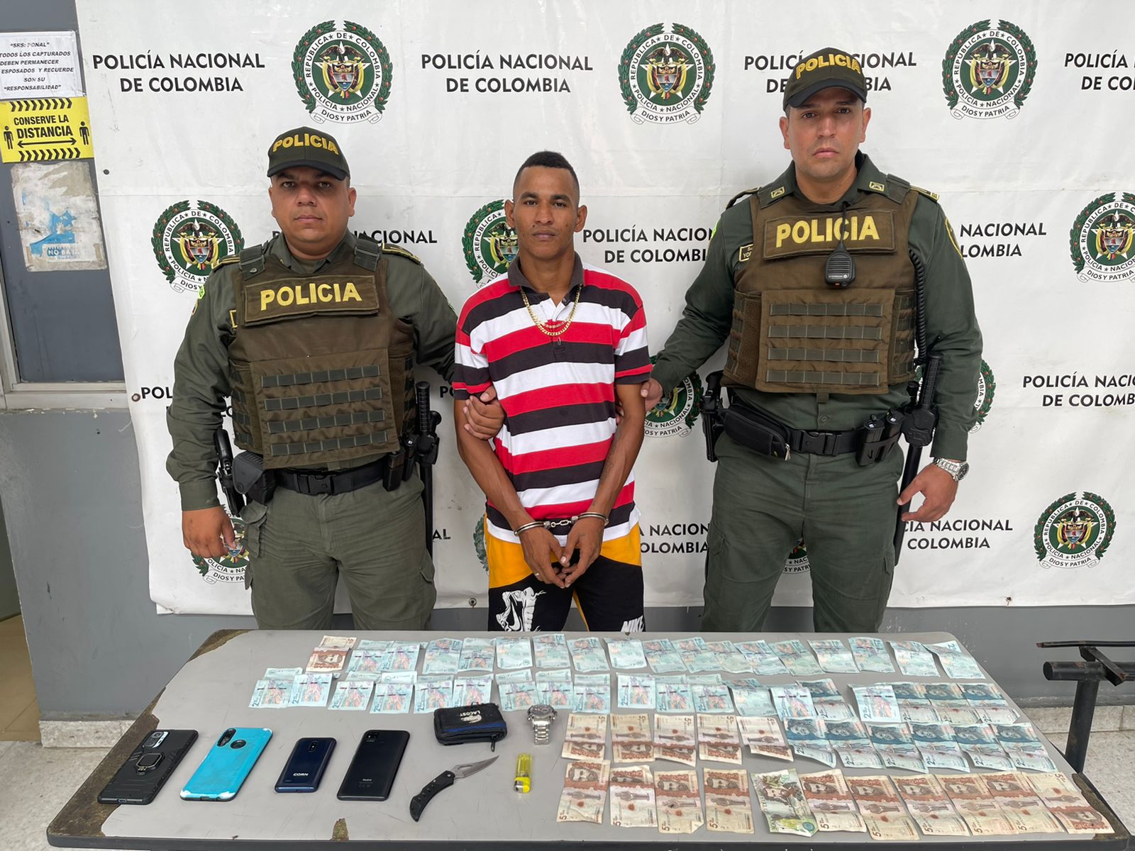 Policía Nacional Luis Carlos Padilla Soto, capturado.