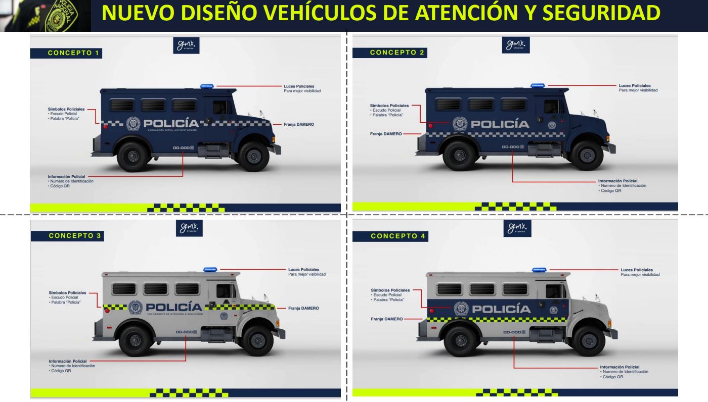 Nuevos diseños de vehículos de atención y seguridad.