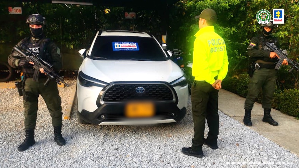 Vehículo ocupado por la Fiscalía