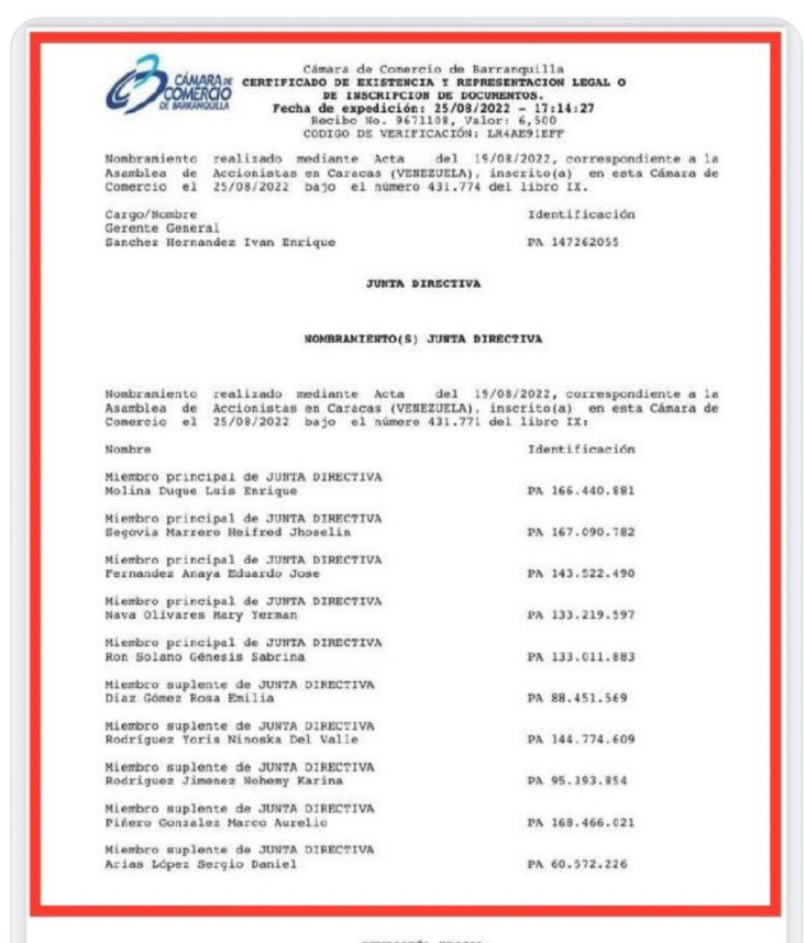 Nueva Junta Directiva de Monómeros