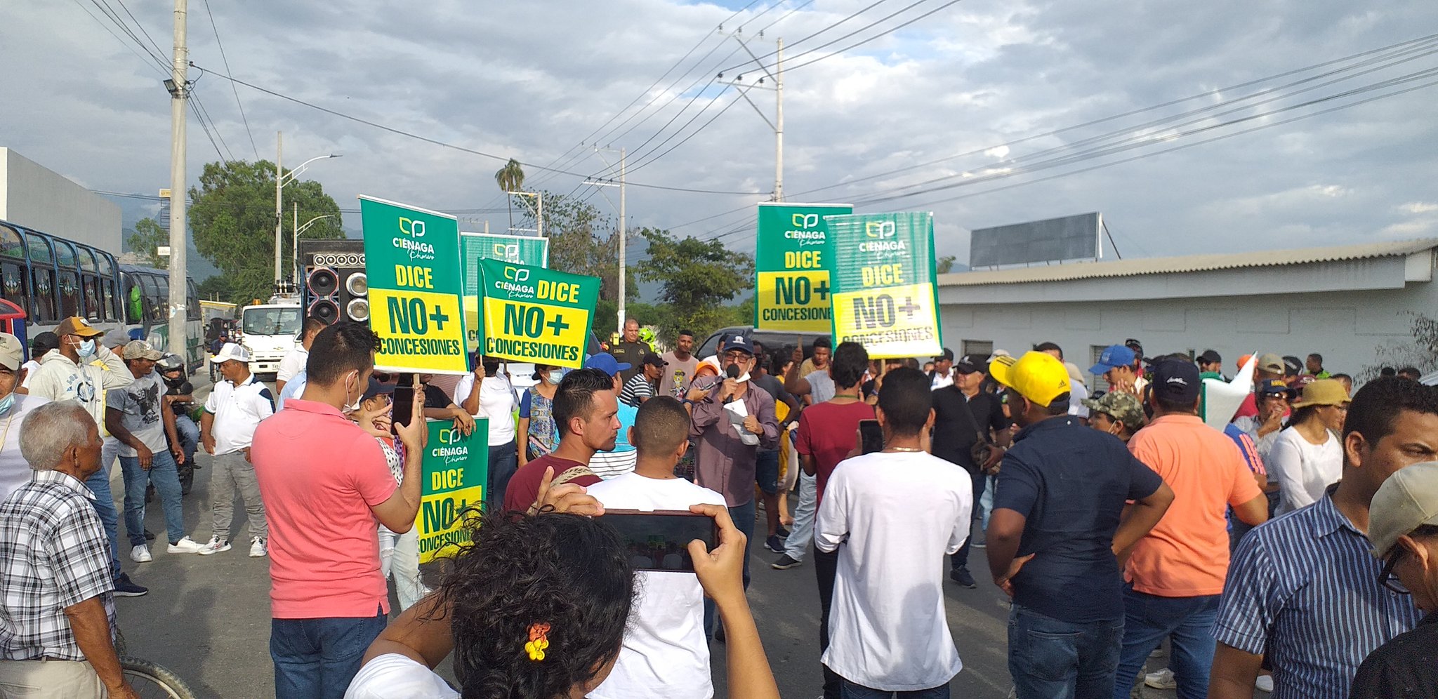 Protesta en Ciénaga