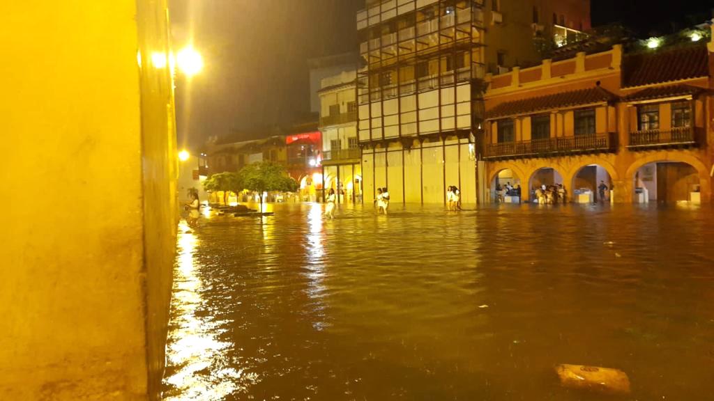 Zona afectada por las inundaciones.