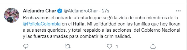 El exalcalde Char rechazó la masacre.