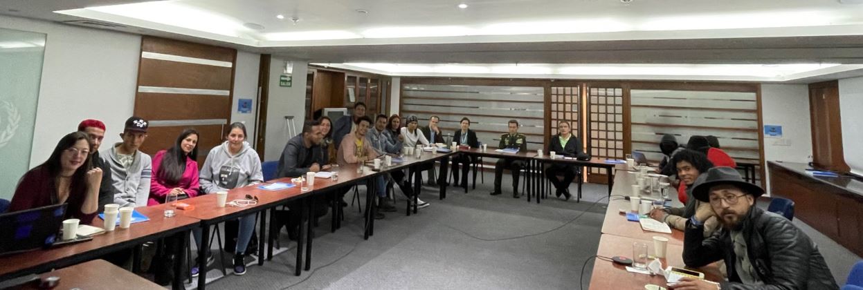 Encuentro entre director de la Policía y miembros de la ‘Primera Línea’.