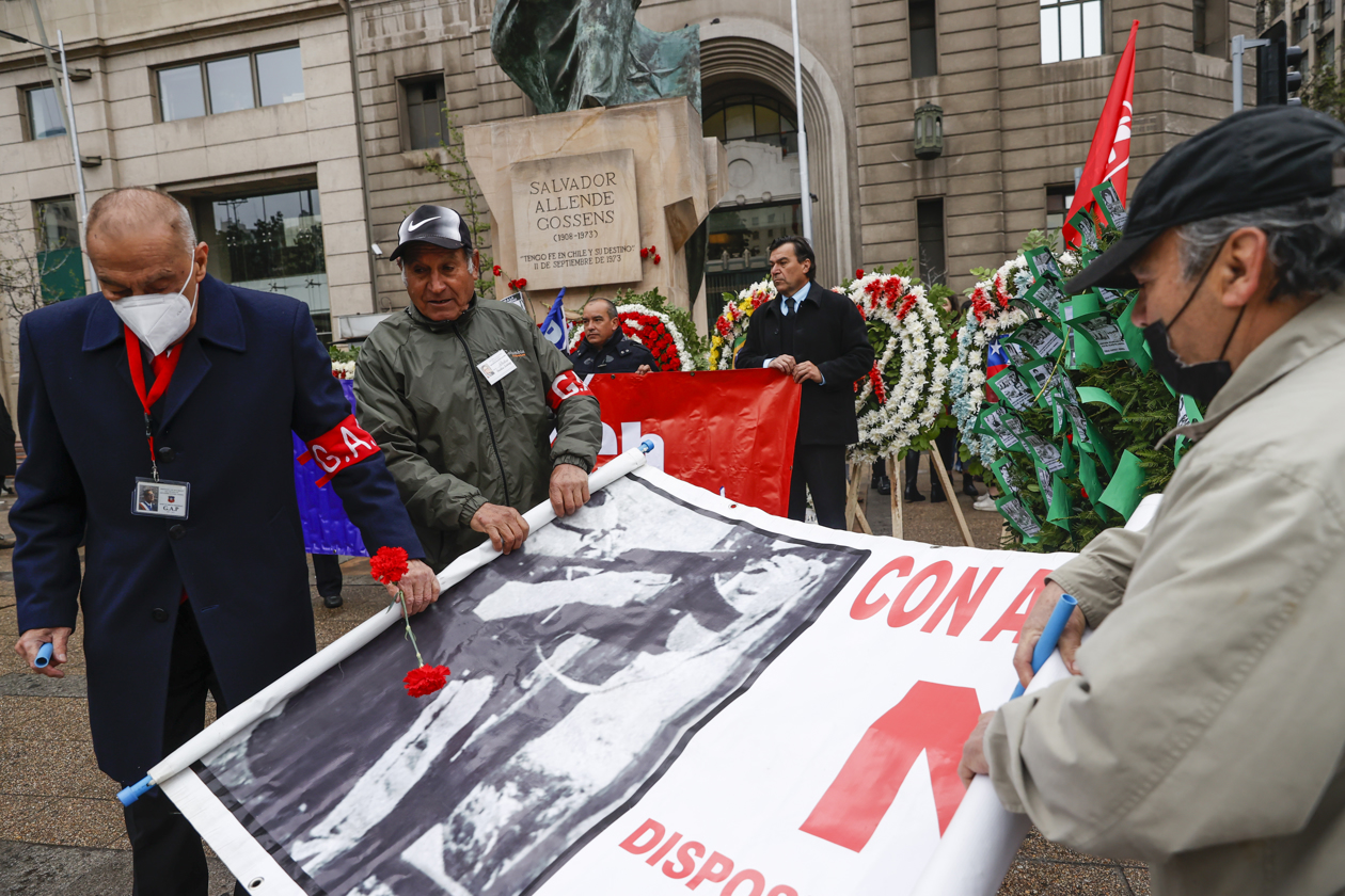 Imagen del sentido homenaje al antiguo presidente de Chile, Salvador Allende.