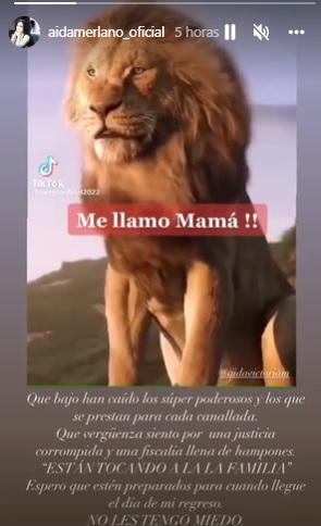 La publicación de Aida Merlano en su cuenta de Instagram