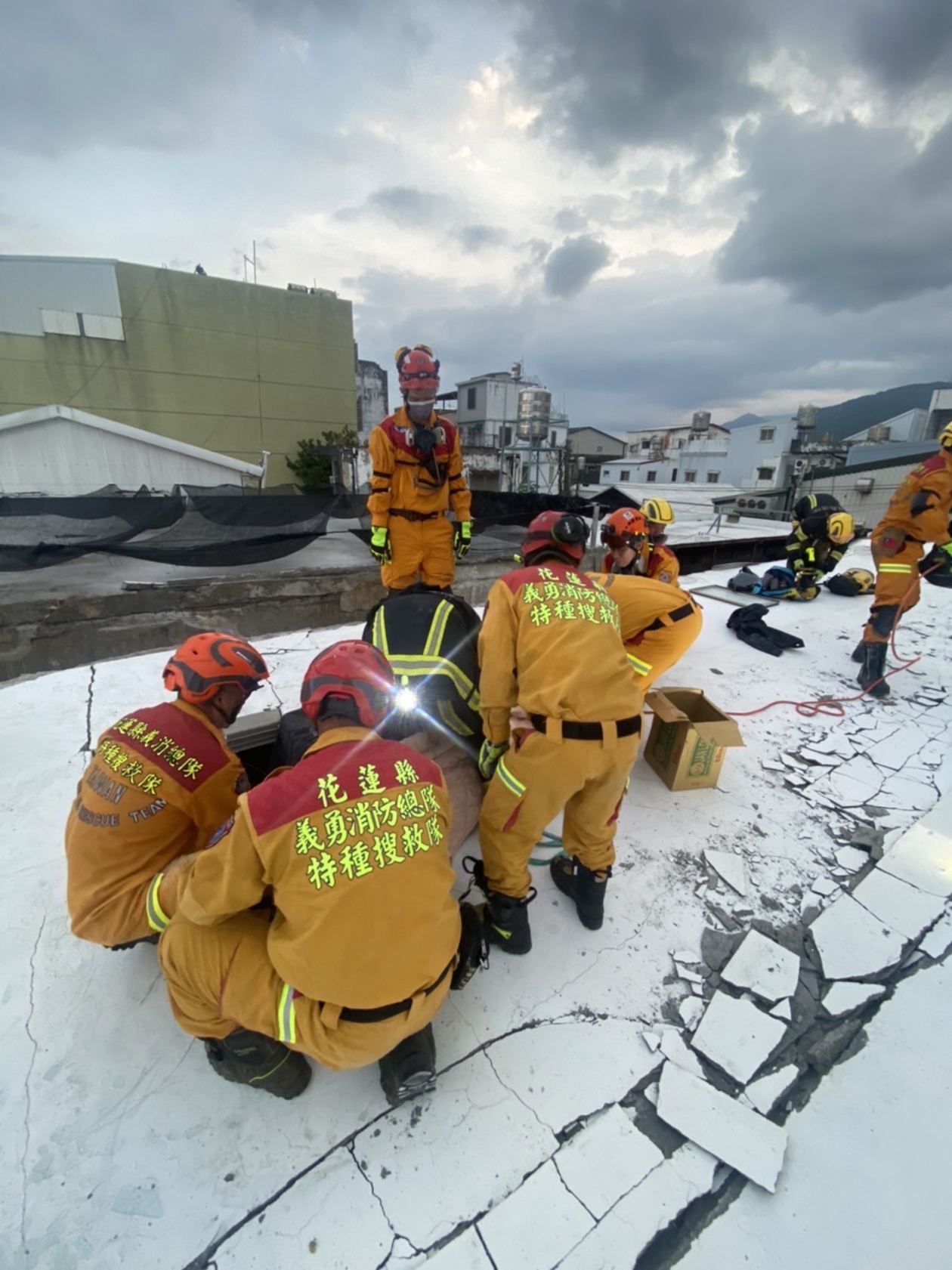 Momentos del terremoto en el sureste de Taiwán.