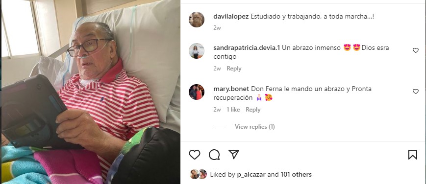 La última publicación de Fernando Dávile en su cuenta de Instagram