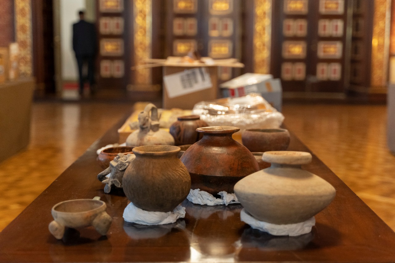 Piezas arqueológicas recuperadas por Colombia.