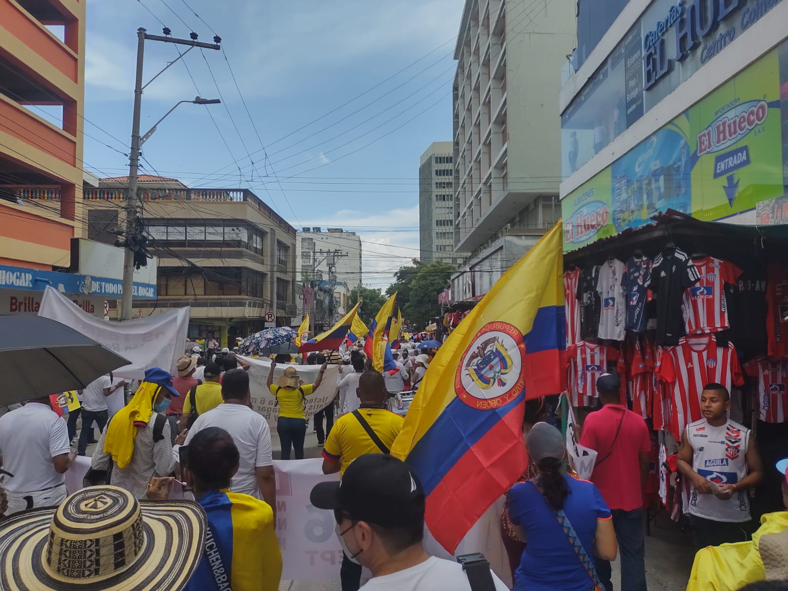 La protesta en Barranquilla