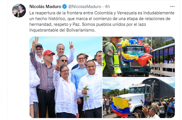 El trino del presidente Maduro