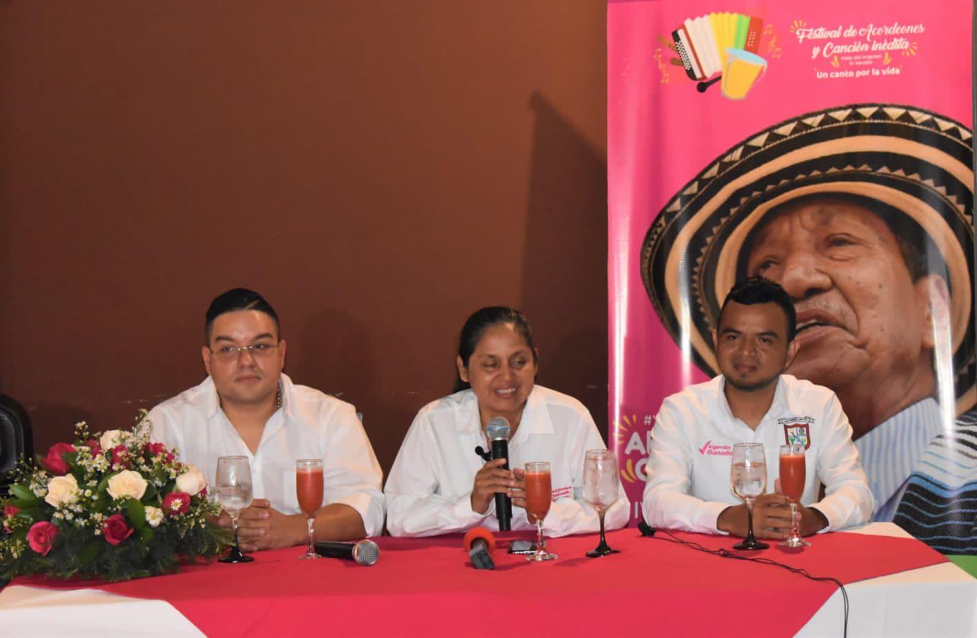 Presentaron programación del IV Festival de acordeones y canción inédita