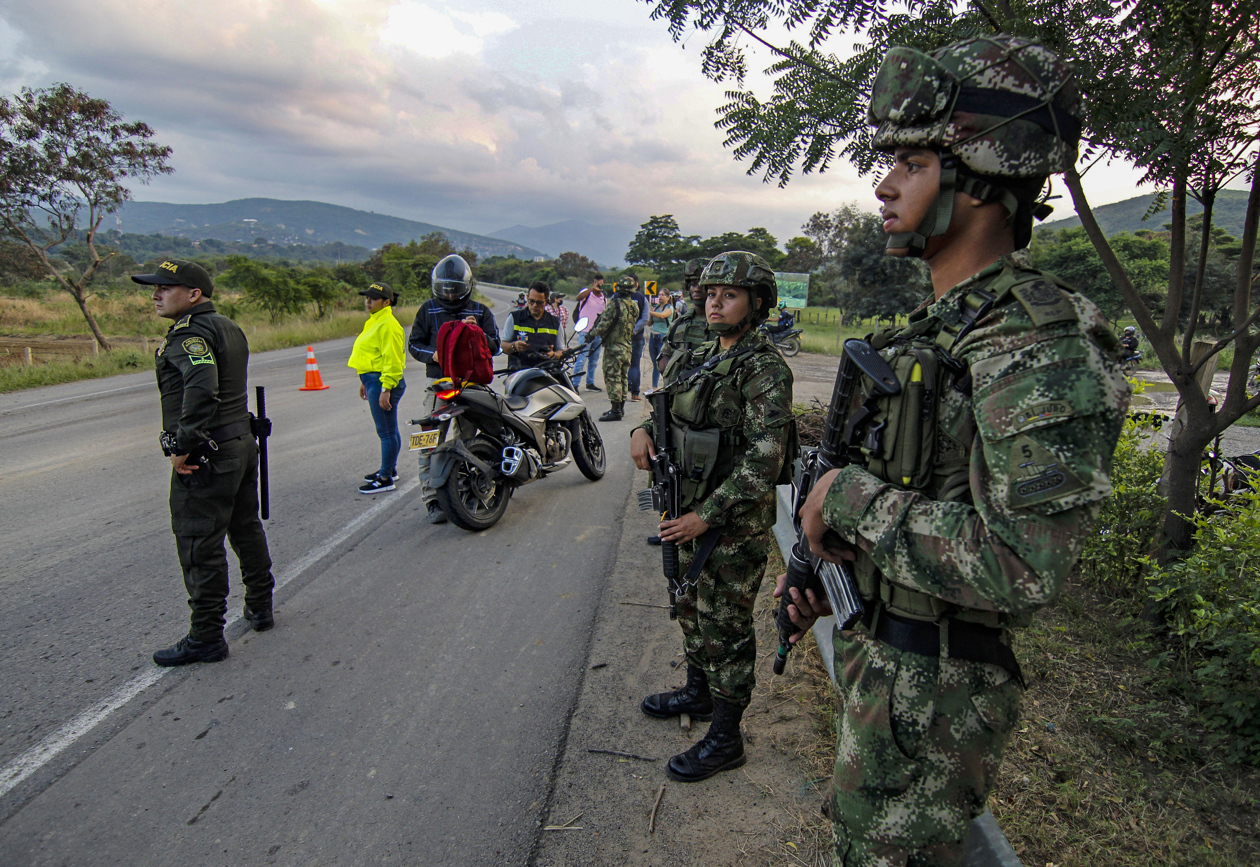 Controles de la Policía en Cúcuta.