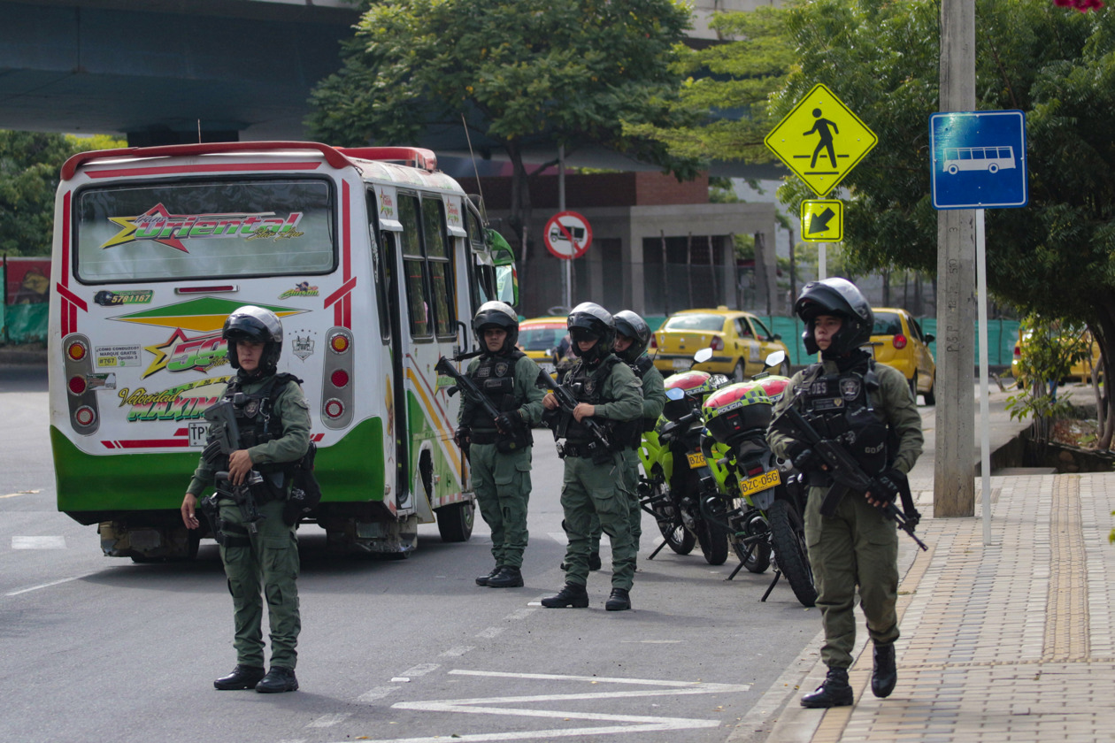 Controles de la Policía en Cúcuta.