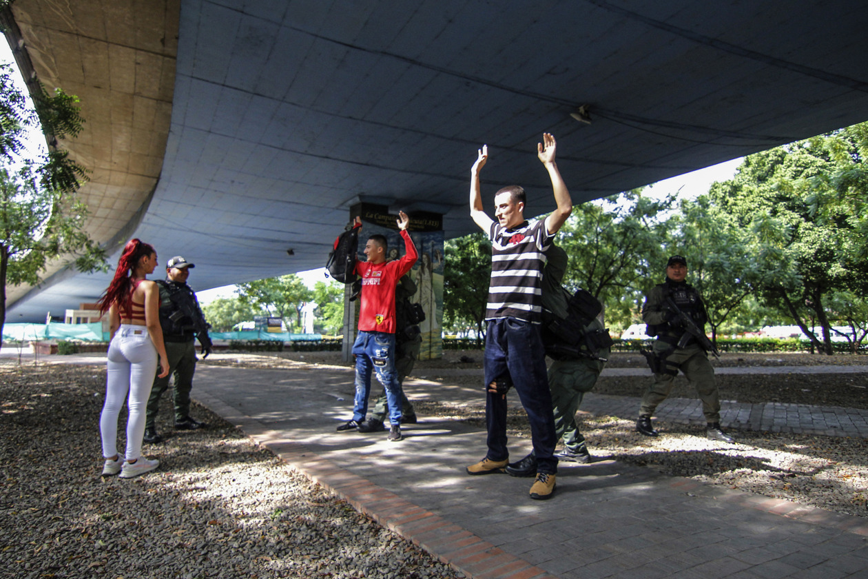 Controles de la Policía en Cúcuta.