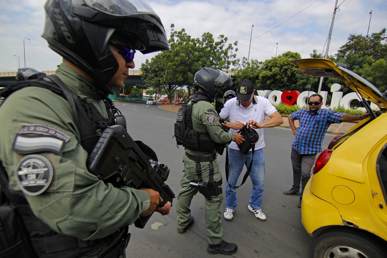 Controles de la Policía en Cúcuta.