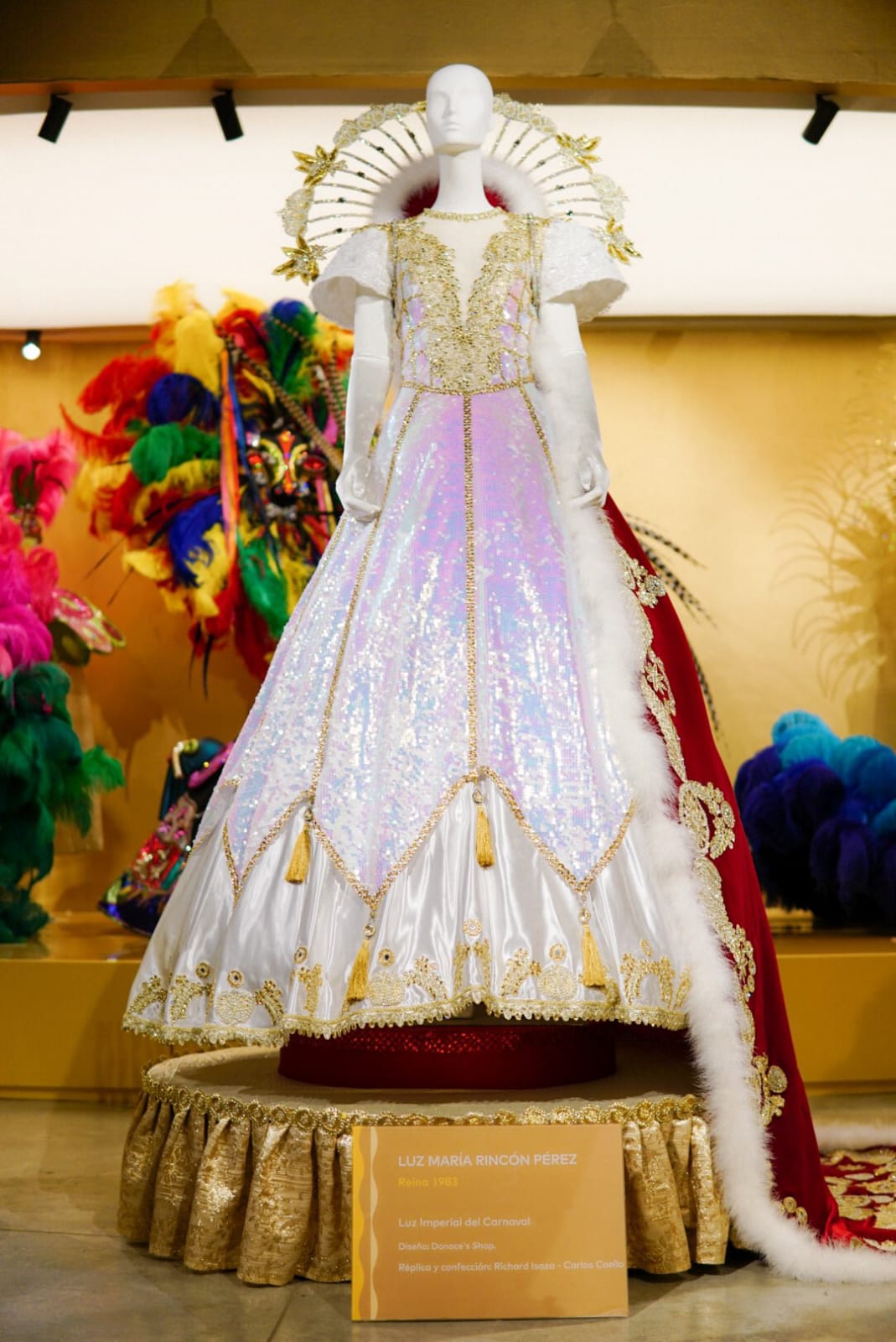 Vestido de coronación de la Reina del Carnaval de Barranquilla 1983, Luz María Rincón.