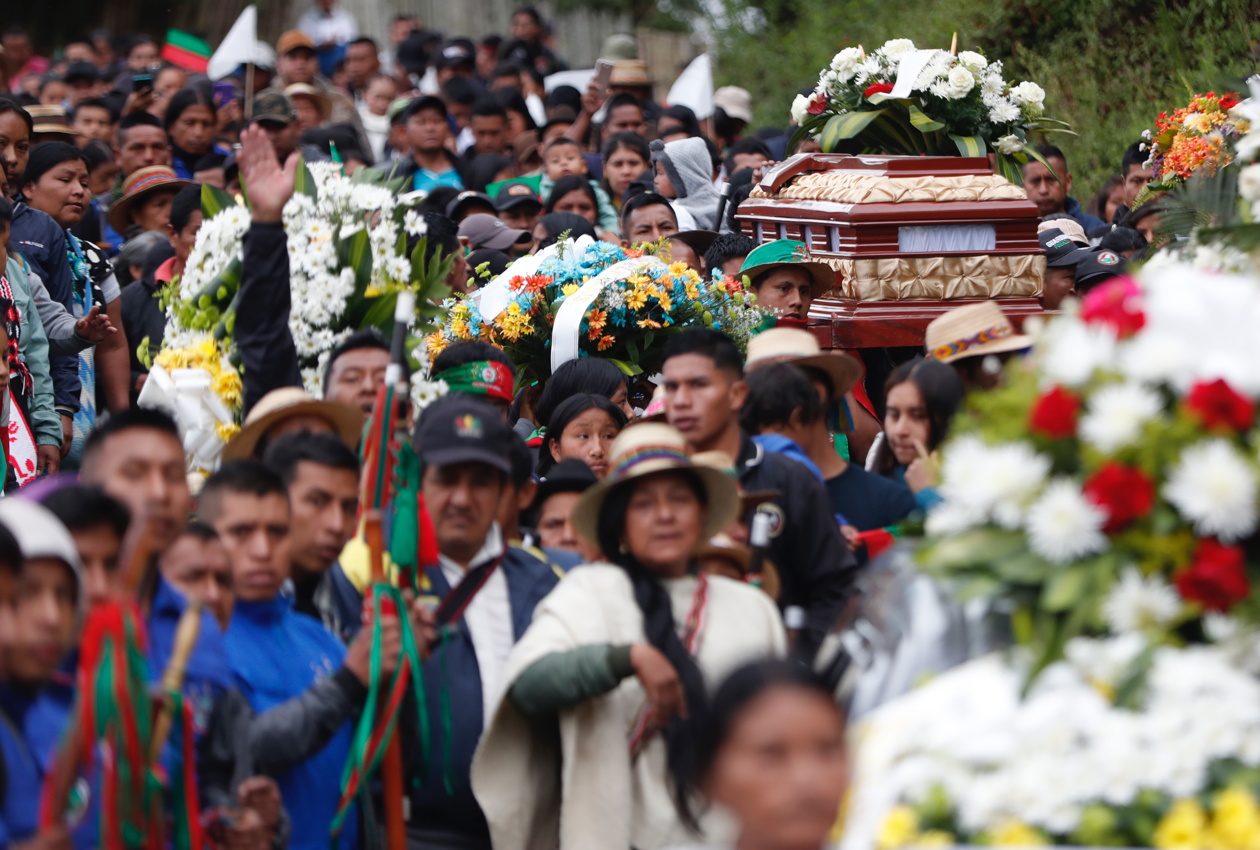 Funeral del concejal y líder indígena de Cauca, Wilson Bomba.