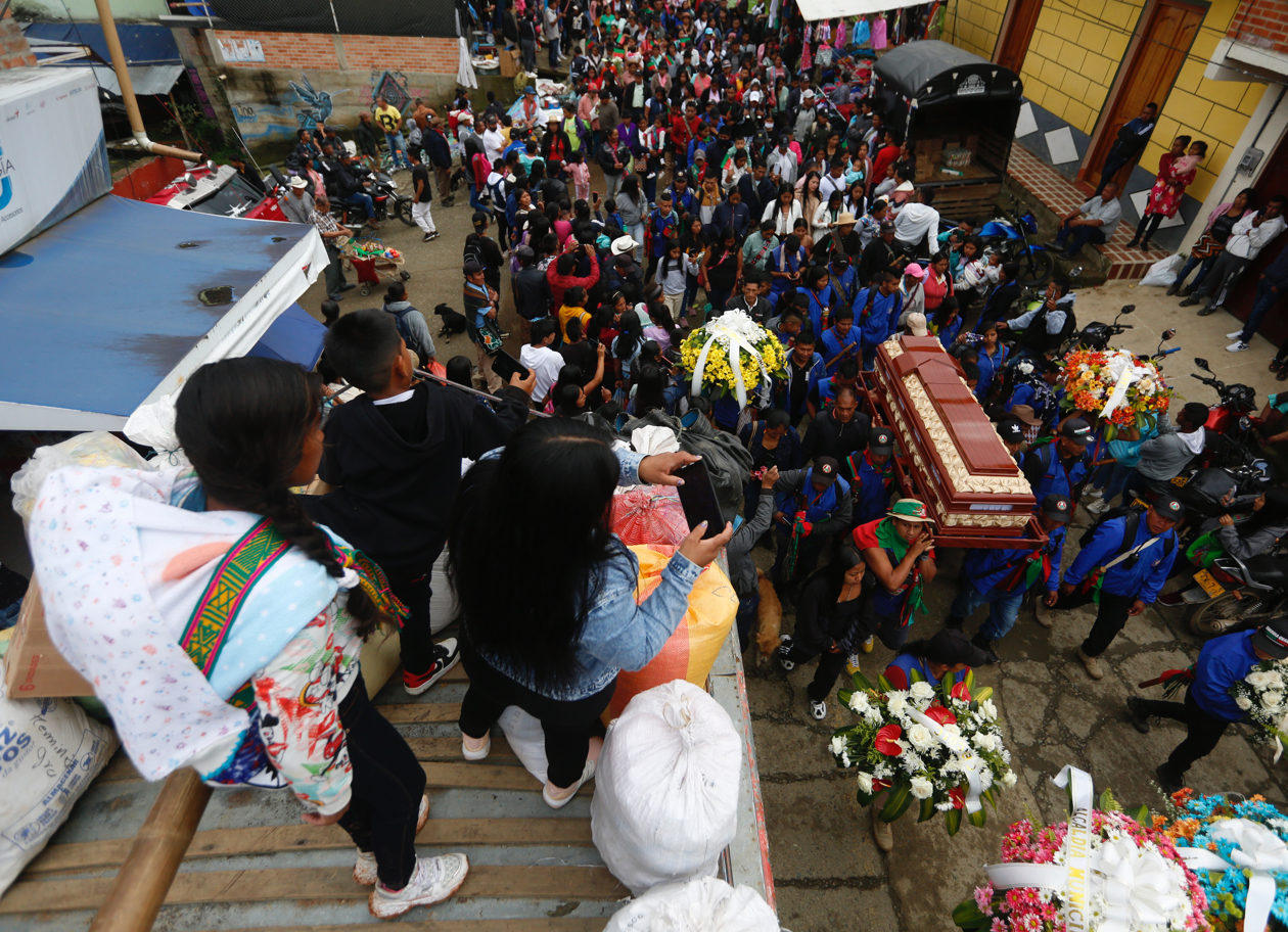 Funeral del concejal y líder indígena de Cauca, Wilson Bomba.