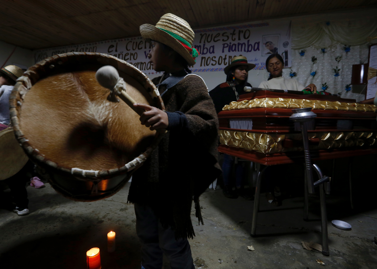 Funeral del concejal y líder indígena de Cauca, Wilson Bomba.