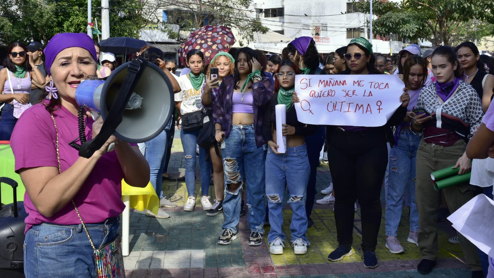 La marcha recorrió la Avenida Olaya Herrera.