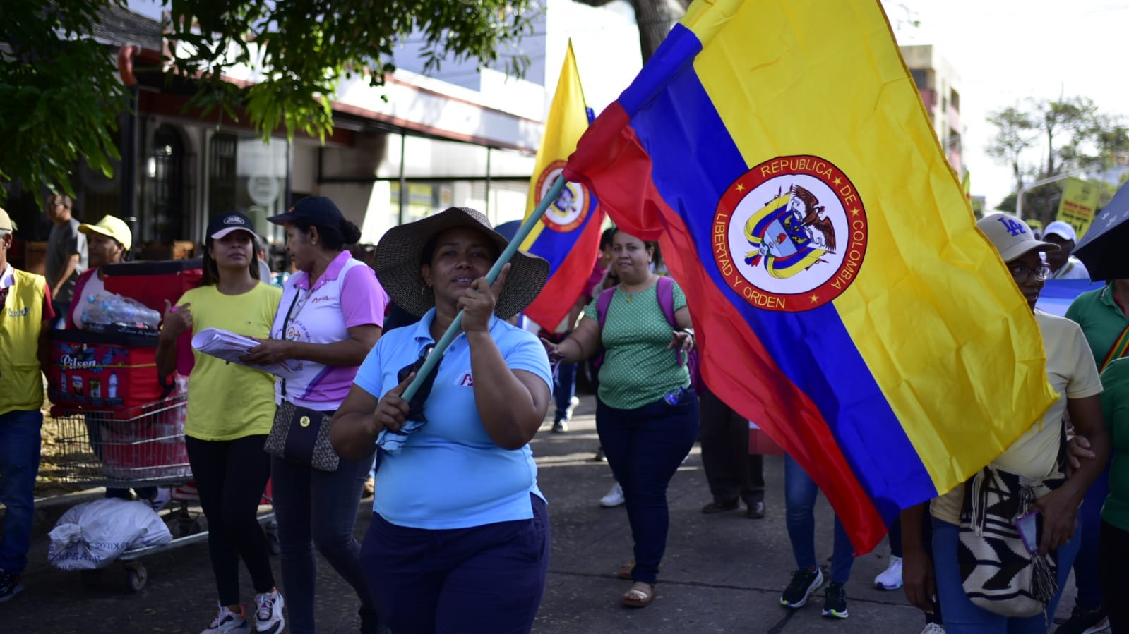 Marcha en defensa de las reformas laboral, pensional y de salud