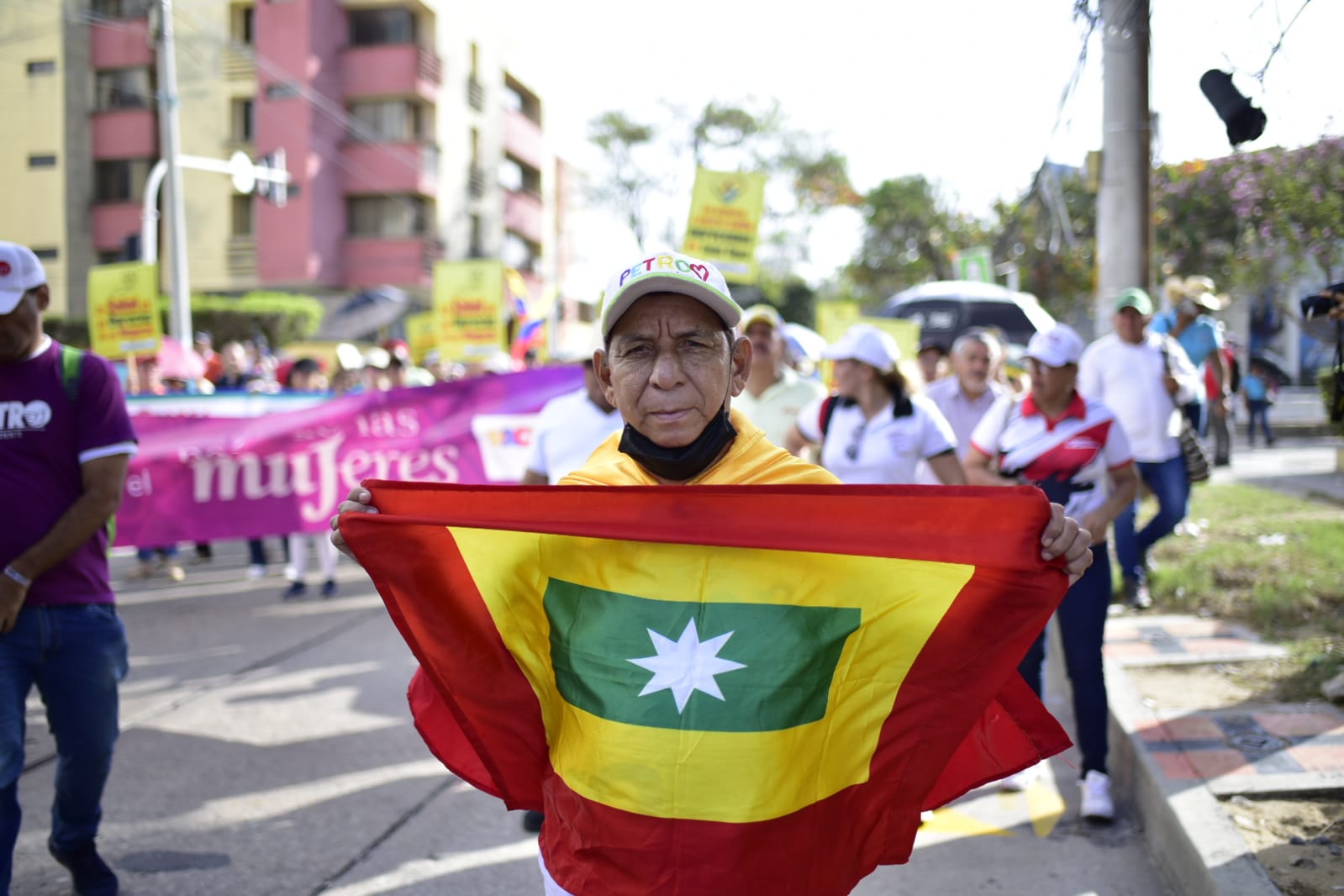 Marcha en defensa de las reformas laboral, pensional y de salud