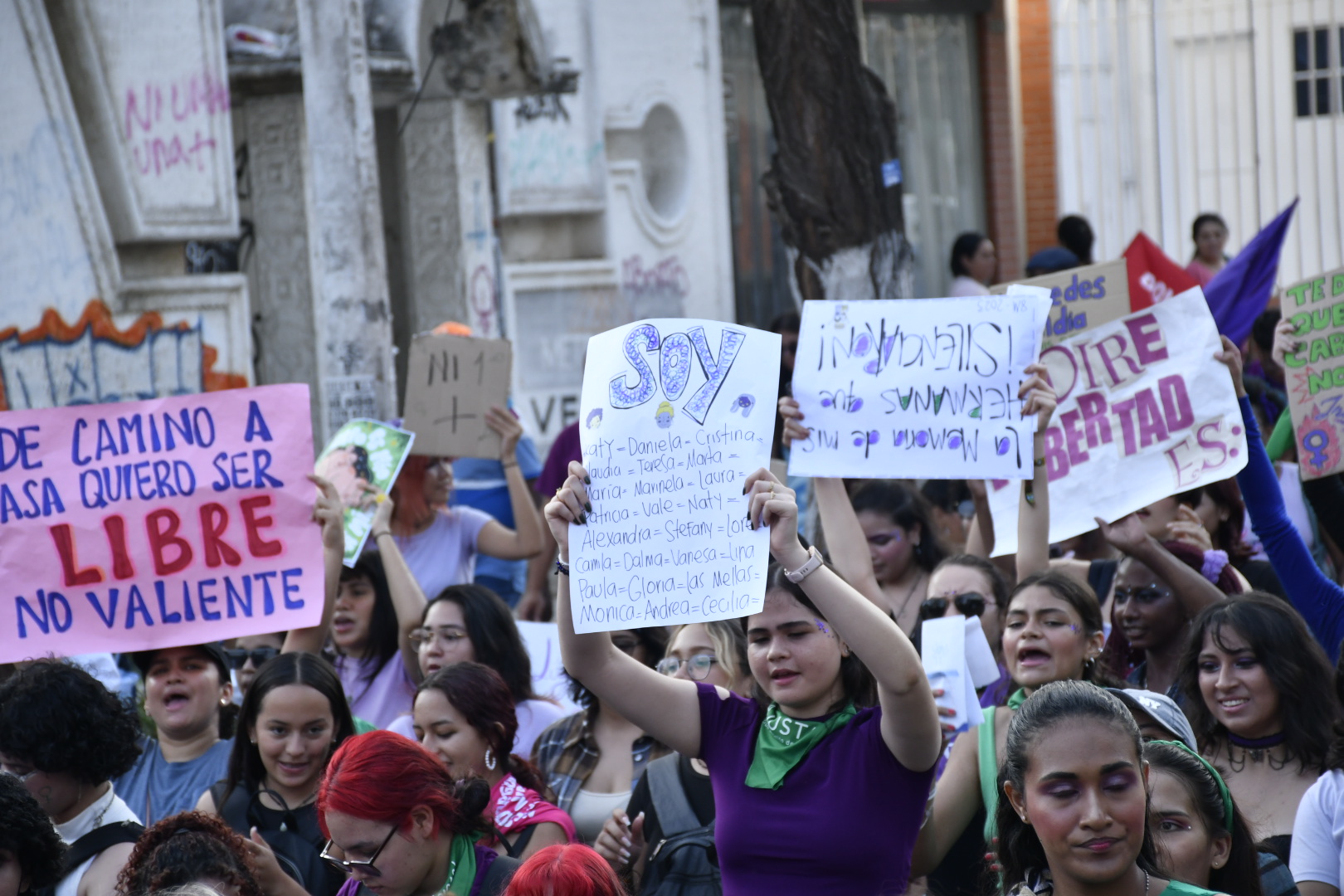 Consignas y pancartas sirvieron para que las mujeres reclamaran sus derechos.