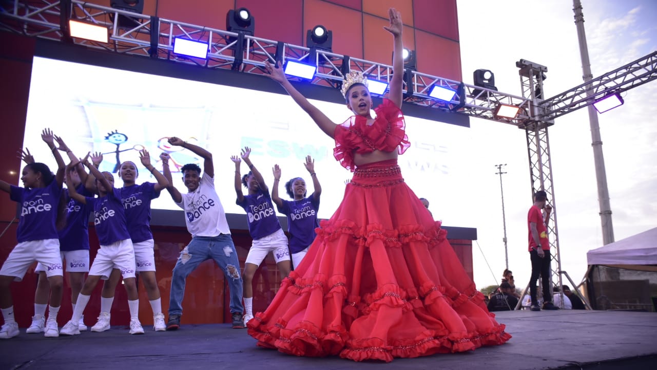 La Reina del Carnaval 2023, Natalia De Castro en la celebración del Día del Niño