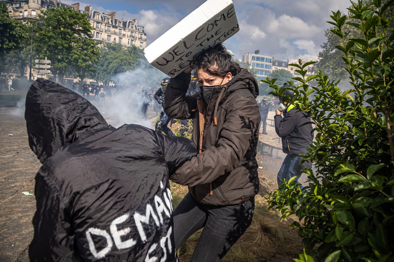 Imagen de la manifestación en París.