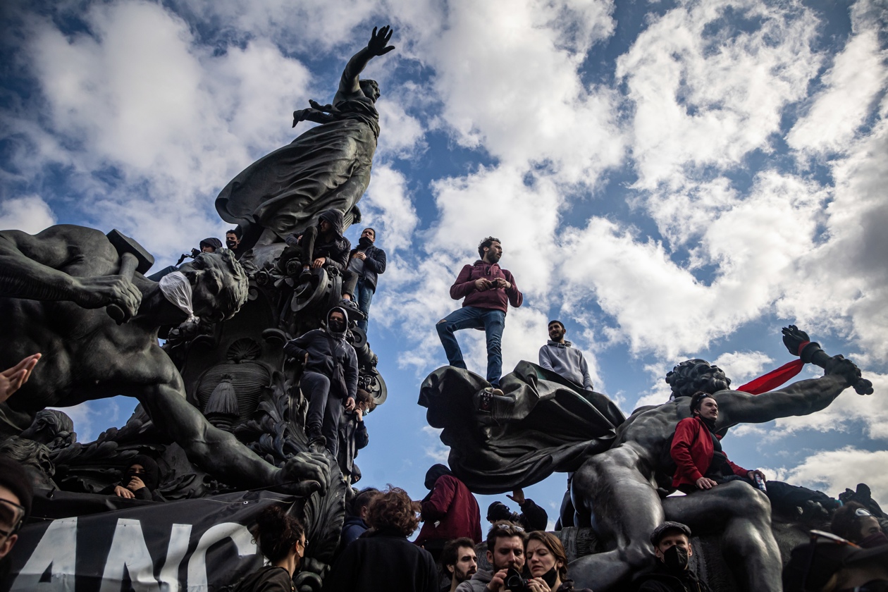 Imagen de la manifestación en París.