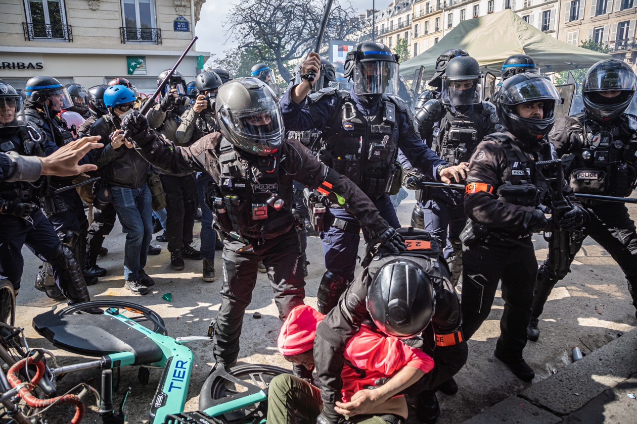 Imagen de la manifestación en París.