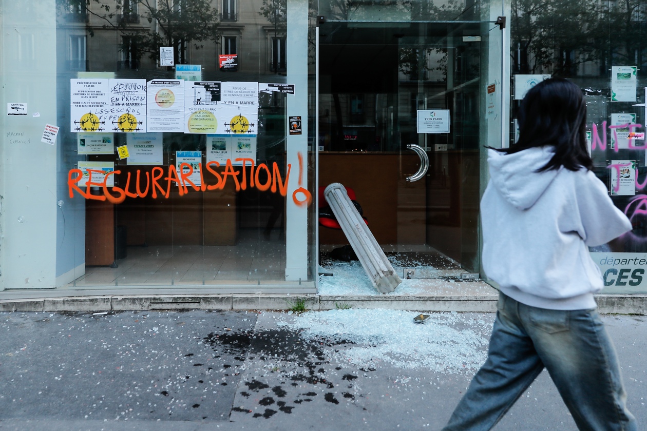 Imagen de la manifestación en París.