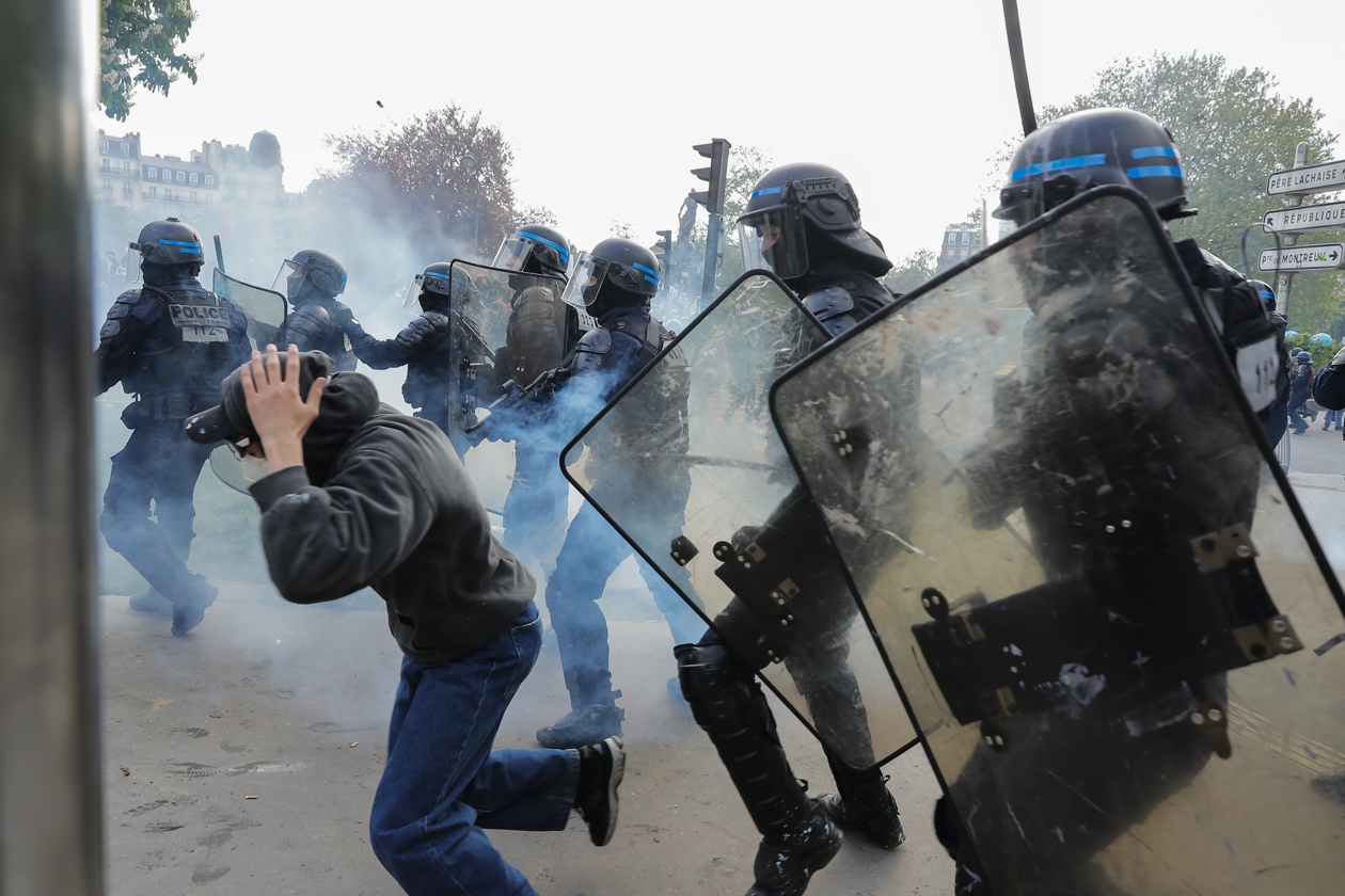 Imagen de la manifestación en París.