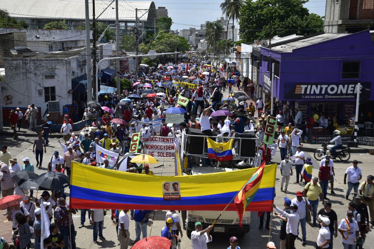 Marcha del 7 de junio en Barranquilla.