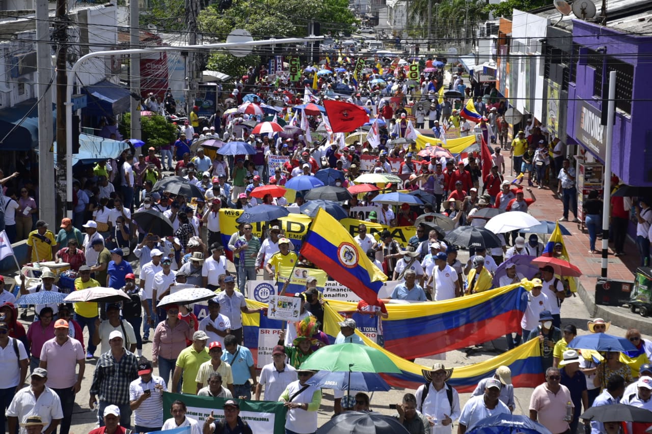 Marcha del 7 de junio en Barranquilla.