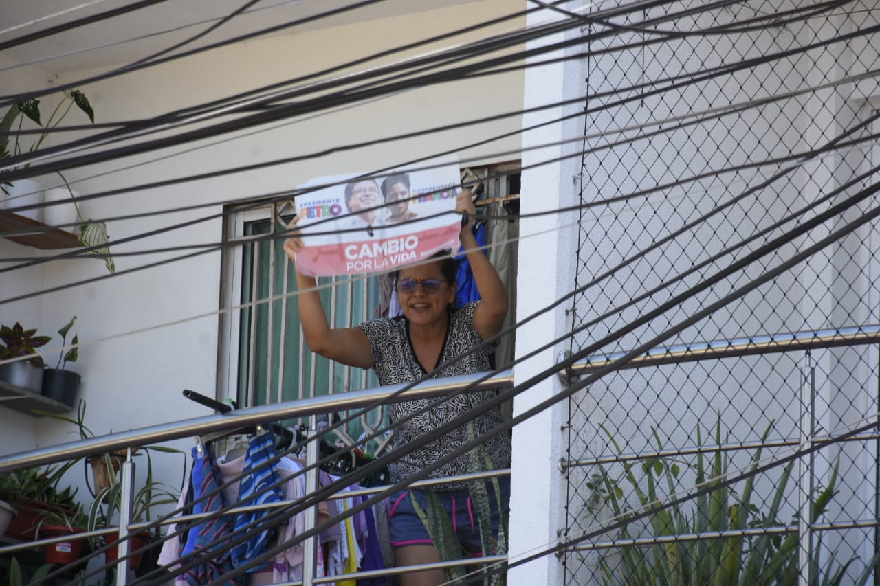 Algunos simpatizantes de Petro le ripostaron a los marchantes. 