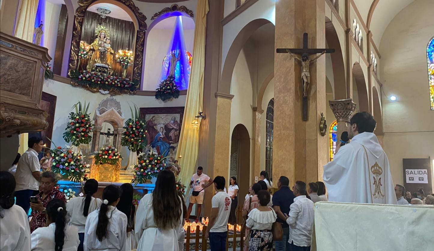 Misa de la Virgen del Carmen en Barranquilla.