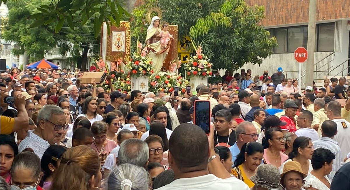 Procesión de la Virgen del Carmen en Barranquilla.