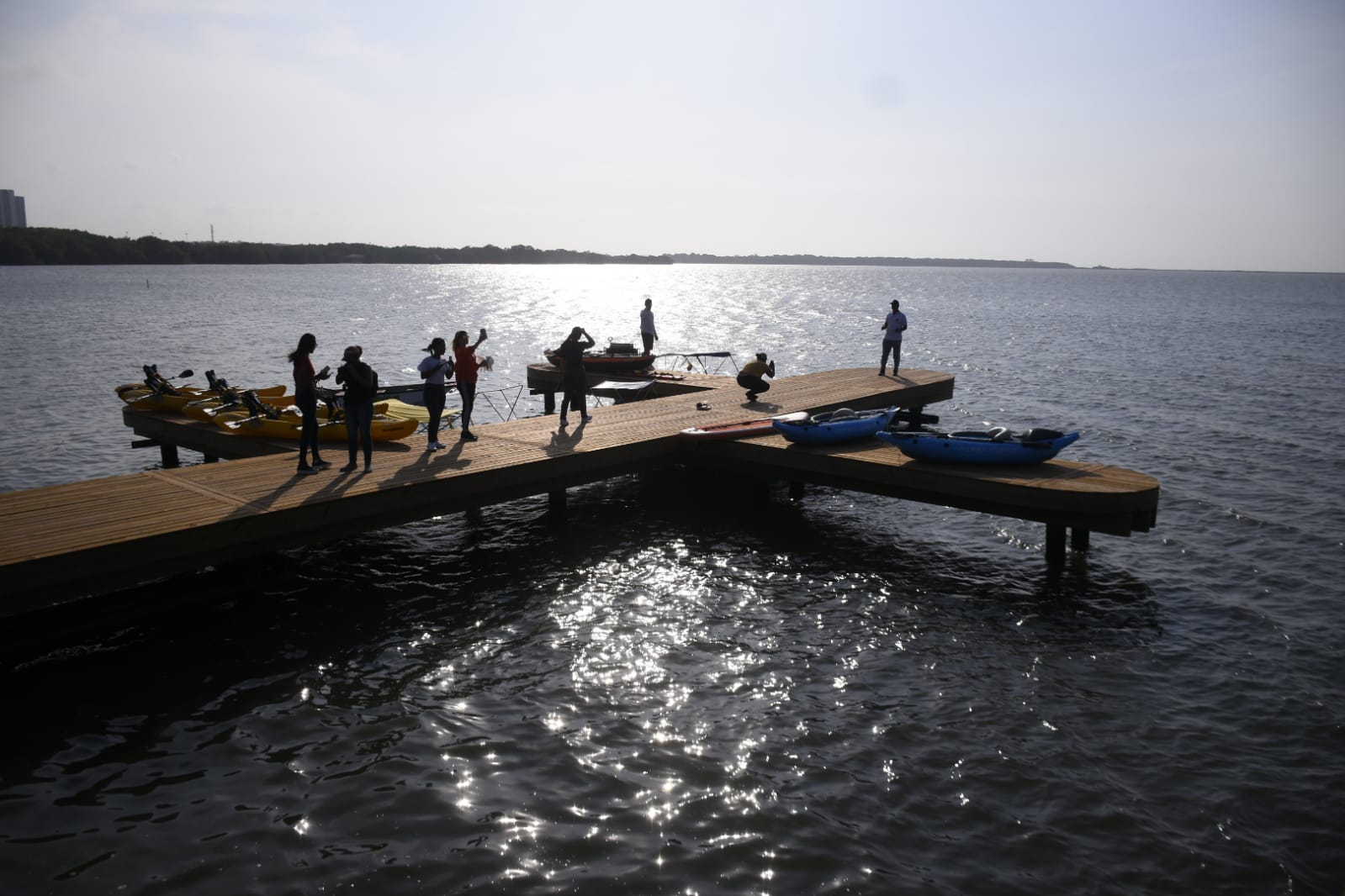 Pequeño muelle náutico del Ecoparque. 