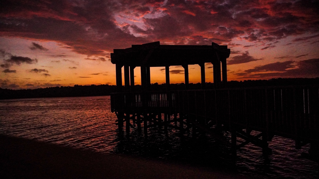 Atardecer en el Ecoparque Ciénaga de Mallorquín.