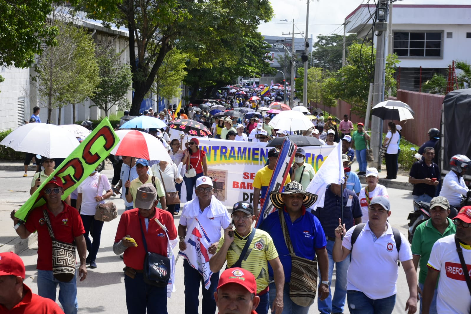 Marcha en favor de reformas del Gobierno.