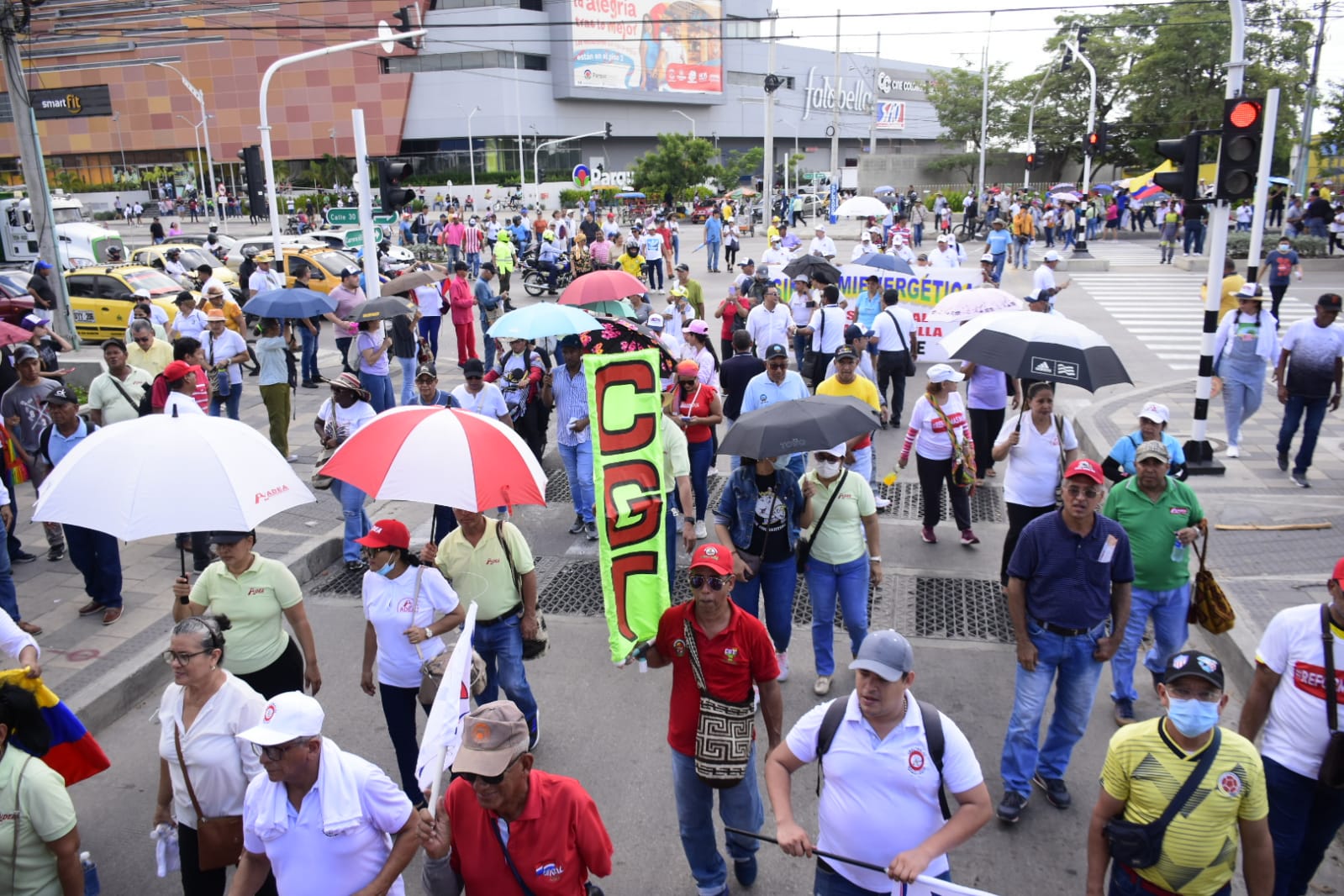 Marcha en favor de reformas del Gobierno.