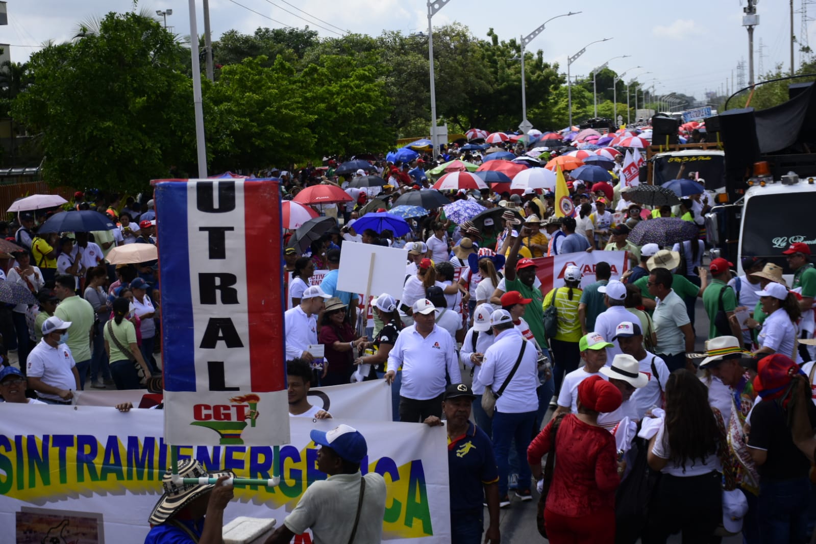 Marcha en favor de reformas del Gobierno.