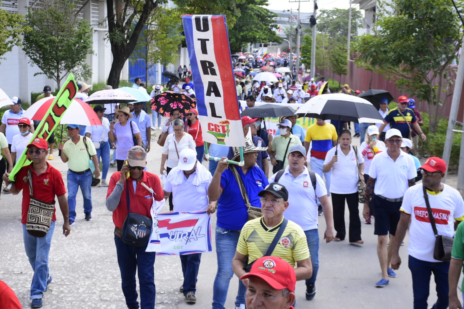 Marcha en favor de reformas del Gobierno.