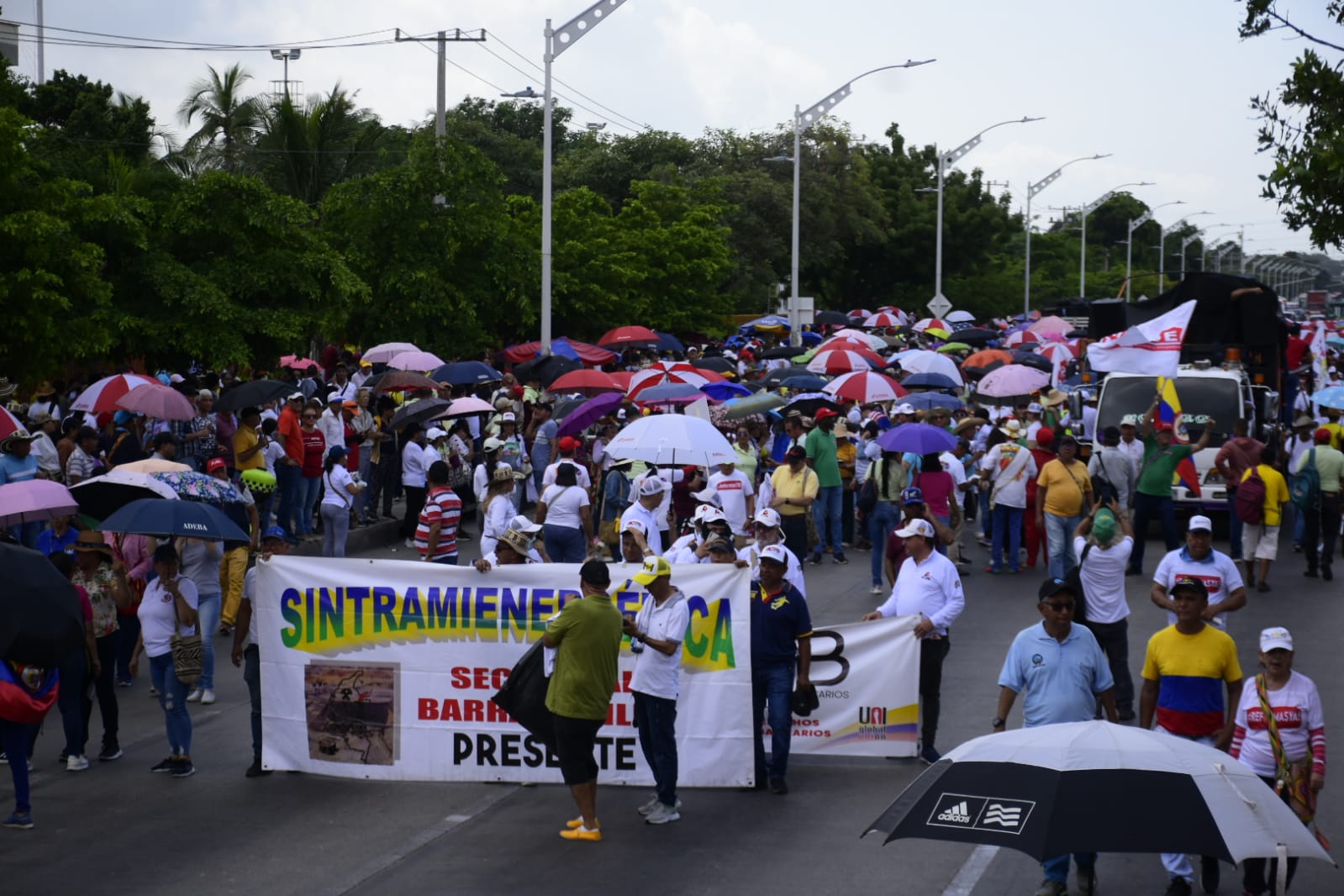 Marcha en favor de reformas del Gobierno.