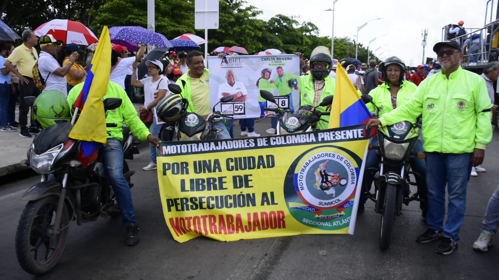 Marcha en favor de reformas del Gobierno.